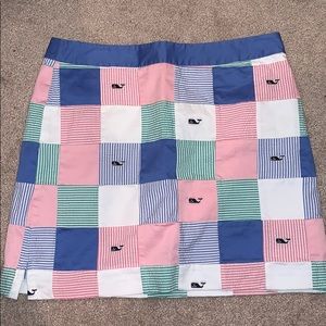 Seersucker Patchwork Vineyard Vines Skirt